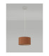 Baymont Polished Chrome E27 Universal Single Pendant With 30cm x 17cm Dual Faux Silk Shade Raw Cocoa/Grecian Bronze-12