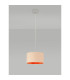 Baymont Polished Chrome E27 Universal Single Pendant With 30cm x 17cm Dual Faux Silk Shade Antique Gold/Ruby-2