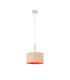 Baymont Polished Chrome E27 Universal Single Pendant With 30cm x 17cm Dual Faux Silk Shade Antique Gold/Ruby-4