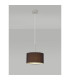 Baymont Polished Chrome E27 Universal Single Pendant With 30cm x 17cm Faux Silk Shade Black/White Laminate-2