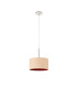Baymont Polished Chrome E27 Universal Single Pendant With 30cm x 17cm Dual Faux Silk Shade Antique Gold/Ruby-5
