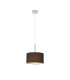 Baymont Polished Chrome E27 Universal Single Pendant With 30cm x 17cm Faux Silk Shade Black/White Laminate-4