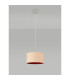 Baymont Polished Chrome E27 Universal Single Pendant With 30cm x 17cm Dual Faux Silk Shade Antique Gold/Ruby-12