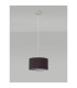 Baymont Polished Chrome E27 Universal Single Pendant With 30cm x 17cm Faux Silk Shade Black/White Laminate-12
