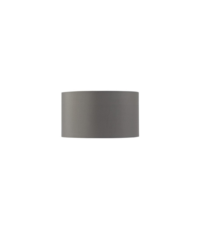Baymont Polished Chrome E27 Universal Single Pendant With 30cm x 17cm Faux Silk Shade Grey/White Laminate-9