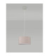 Baymont Polished Chrome E27 Universal Single Pendant With 30cm x 17cm Faux Silk Shade Grey/White Laminate-12