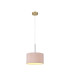 Baymont Antique Brass E27 Single Pendant With 30cm x 17cm Dual Faux Silk Shade Taupe/Halo Gold-4