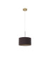 Baymont Antique Brass E27 Single Pendant With 30cm x 17cm Dual Faux Silk Shade Midnight Black/Green Olive-5