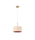 Baymont Antique Brass E27 Single Pendant With 30cm x 17cm Dual Faux Silk Shade Antique Gold/Ruby-5