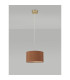 Baymont Antique Brass E27 Single Pendant With 30cm x 17cm Dual Faux Silk Shade Raw Cocoa/Grecian Bronze-12