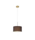 Baymont Antique Brass E27 Single Pendant With 30cm x 17cm Faux Silk Shade Black/White Laminate-4