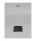 Baymont Antique Brass E27 Single Pendant With 30cm x 17cm Dual Faux Silk Shade Midnight Black/Green Olive-12