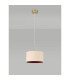 Baymont Antique Brass E27 Single Pendant With 30cm x 17cm Dual Faux Silk Shade Antique Gold/Ruby-12