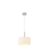 Baymont Satin Nickel E27 Single Pendant With 30cm x 17cm Dual Faux Silk Shade Nude Beige/Moonlight-4