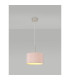 Baymont Satin Nickel E27 Single Pendant With 30cm x 17cm Dual Faux Silk Shade Taupe/Halo Gold-2