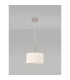 Baymont Satin Nickel E27 Single Pendant With 30cm x 17cm Dual Faux Silk Shade Nude Beige/Moonlight-12