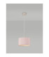 Baymont Satin Nickel E27 Single Pendant With 30cm x 17cm Dual Faux Silk Shade Taupe/Halo Gold-12