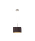 Baymont Satin Nickel E27 Single Pendant With 30cm x 17cm Dual Faux Silk Shade Midnight Black/Green Olive-5