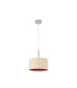 Baymont Satin Nickel E27 Single Pendant With 30cm x 17cm Dual Faux Silk Shade Antique Gold/Ruby-5
