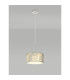 Baymont Polished Chrome E27 Single Pendant With 30cm x 17cm Silver Leaf Shade-2