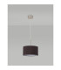 Baymont Satin Nickel E27 Single Pendant With 30cm x 17cm Faux Silk Shade Black/White Laminate-12