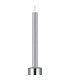 Baymont Polished Chrome E27 Single Pendant With 30cm x 17cm Silver Leaf Shade-7