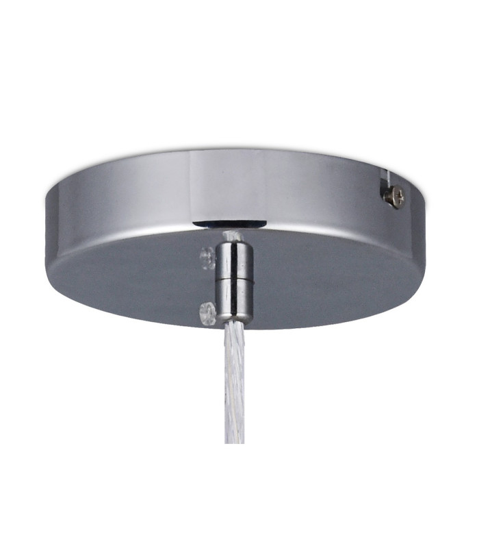 Baymont Polished Chrome E27 Single Pendant With 30cm x 17cm Silver Leaf Shade-8