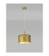 Baymont Antique Brass E27 Single Pendant With 30cm x 17cm Gold Leaf Shade-2