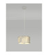 Baymont Polished Chrome E27 Single Pendant With 30cm x 17cm Silver Leaf Shade With Frosted/PC Acrylic Diffuser-2