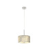 Baymont Polished Chrome E27 Single Pendant With 30cm x 17cm Silver Leaf Shade With Frosted/PC Acrylic Diffuser-4