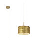 Baymont Antique Brass E27 Single Pendant With 30cm x 17cm Gold Leaf Shade With Frosted/AB Acrylic Diffuser-1