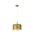 Baymont Antique Brass E27 Single Pendant With 30cm x 17cm Gold Leaf Shade With Frosted/AB Acrylic Diffuser-4