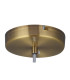 Baymont Antique Brass E27 Single Pendant With 30cm x 17cm Gold Leaf Shade With Frosted/AB Acrylic Diffuser-8