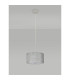Baymont Polished Chrome E27 Single Pendant With 30cm x 17cm Silver Leaf Shade With Frosted/PC Acrylic Diffuser-14