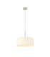 Baymont Polished Chrome E27 Universal Single Pendant With 40cm x 18cm Faux Silk Shade Ivory Pearl/White Laminate-4