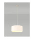 Baymont Polished Chrome E27 Universal Single Pendant With 40cm x 18cm Dual Faux Silk Shade Nude Beige/Moonlight-2