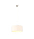 Baymont Polished Chrome E27 Universal Single Pendant With 40cm x 18cm Dual Faux Silk Shade Nude Beige/Moonlight-4