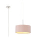 Baymont Polished Chrome E27 Universal Single Pendant With 40cm x 18cm Dual Faux Silk Shade Taupe/Halo Gold-1