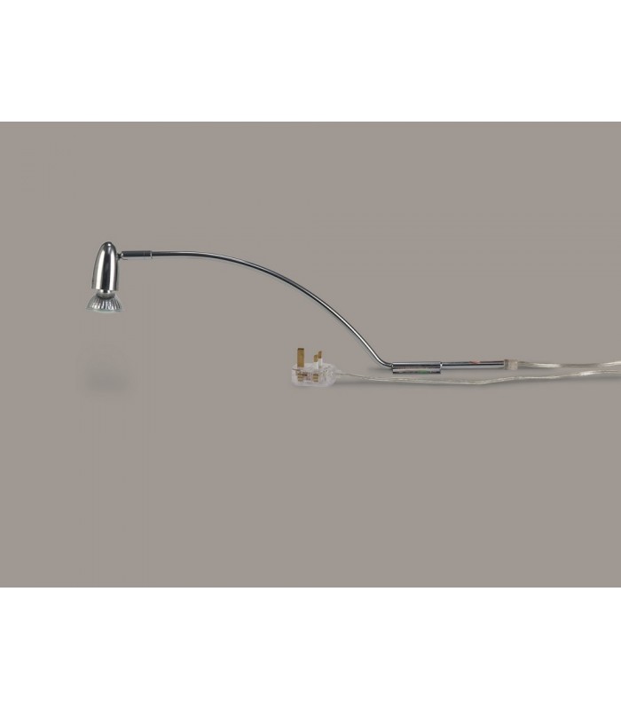 Over Cabinet 1 Light GU10 with Adjustable Head And 2m Cable c, w BS Plug Polished Chrome - 8