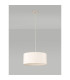 Baymont Polished Chrome E27 Universal Single Pendant With 40cm x 18cm Dual Faux Silk Shade Nude Beige/Moonlight-12