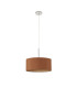 Baymont Polished Chrome E27 Universal Single Pendant With 40cm x 18cm Dual Faux Silk Shade Raw Cocoa/Grecian Bronze-5