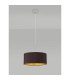 Baymont Polished Chrome E27 Universal Single Pendant With 40cm x 18cm Dual Faux Silk Shade Midnight Black/Green Olive-2