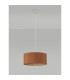 Baymont Polished Chrome E27 Universal Single Pendant With 40cm x 18cm Dual Faux Silk Shade Raw Cocoa/Grecian Bronze-12