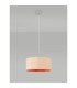Baymont Polished Chrome E27 Universal Single Pendant With 40cm x 18cm Dual Faux Silk Shade Antique Gold/Ruby-2