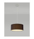 Baymont Polished Chrome E27 Universal Single Pendant With 40cm x 18cm Faux Silk Shade Black/White Laminate-2