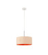 Baymont Polished Chrome E27 Universal Single Pendant With 40cm x 18cm Dual Faux Silk Shade Antique Gold/Ruby-4