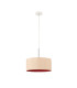 Baymont Polished Chrome E27 Universal Single Pendant With 40cm x 18cm Dual Faux Silk Shade Antique Gold/Ruby-5
