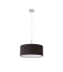 Baymont Polished Chrome E27 Universal Single Pendant With 40cm x 18cm Faux Silk Shade Black/White Laminate-5