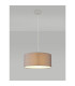 Baymont Polished Chrome E27 Universal Single Pendant With 40cm x 18cm Faux Silk Shade Grey/White Laminate-2
