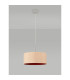 Baymont Polished Chrome E27 Universal Single Pendant With 40cm x 18cm Dual Faux Silk Shade Antique Gold/Ruby-12
